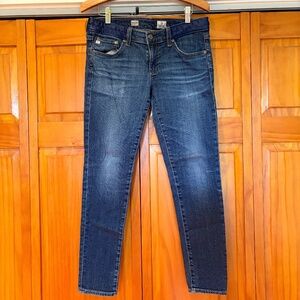 AG Adriano Goldschmied Legging Super Skinny Ankle Jeans Size 29R Ribbon Waist